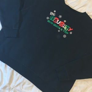 Women’s ladies XL Extra Large Christmas Sweatshirt Naughty